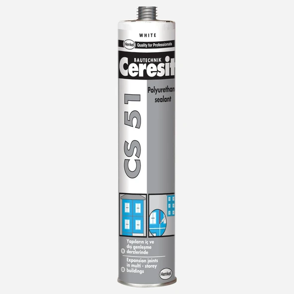 Ceresit CS 51 FC Poliüretan Mastik Beyaz 280 ml (3'li Paket) ürün görseli 1