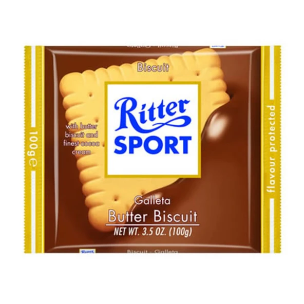 Ritter Sport Bisküvili Çikolata 100 G (6'li Paket) ürün görseli 1