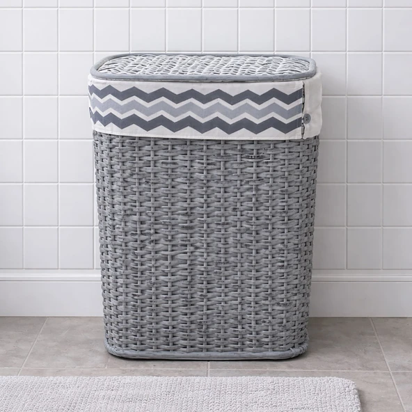 Soft Hasır Sepet Gri 58 cm ürün görseli 1