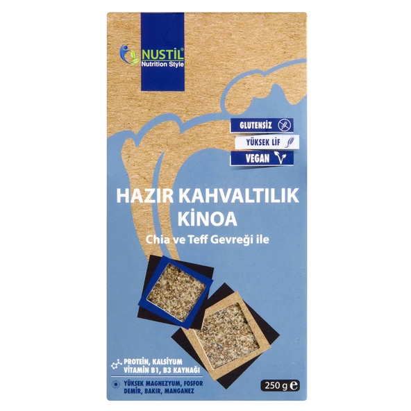 Nustil Kinoa Chia & Teff Gevreği 250G (6'li Paket) ürün görseli 1
