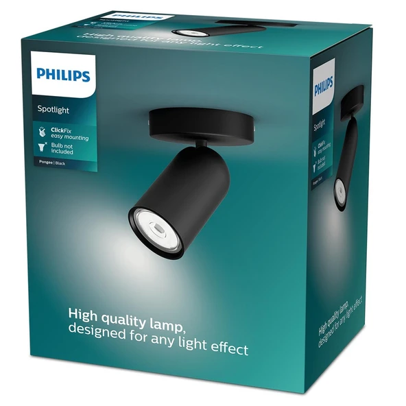 Philips Pongee Tekli Spot Siyah ürün görseli 1