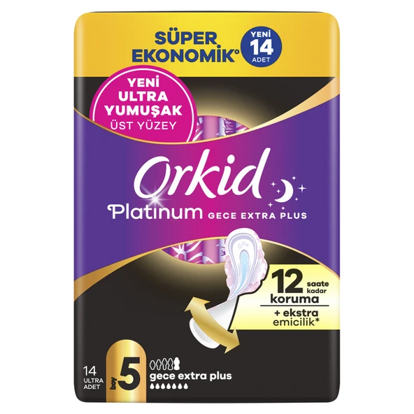 Orkid Platinum Gece Ekstra Plus 14'lü (4'li Paket) ürün görseli 1
