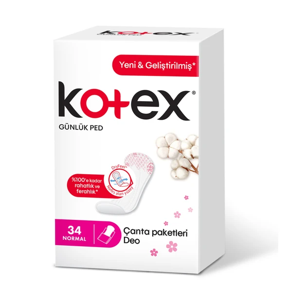 Kotex Günlük Ped Normal 34'lü (6'li Paket) ürün görseli 1