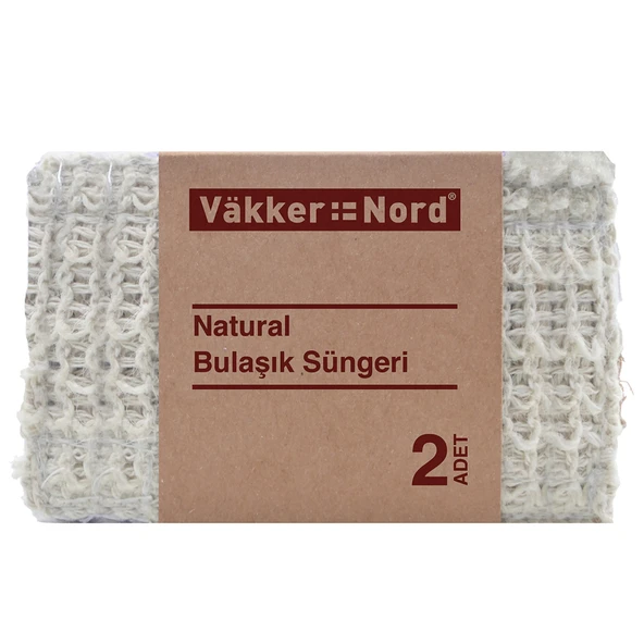 Vakker Nord Natural Bulaşık Süngeri 2'li (6'li Paket) ürün görseli 1
