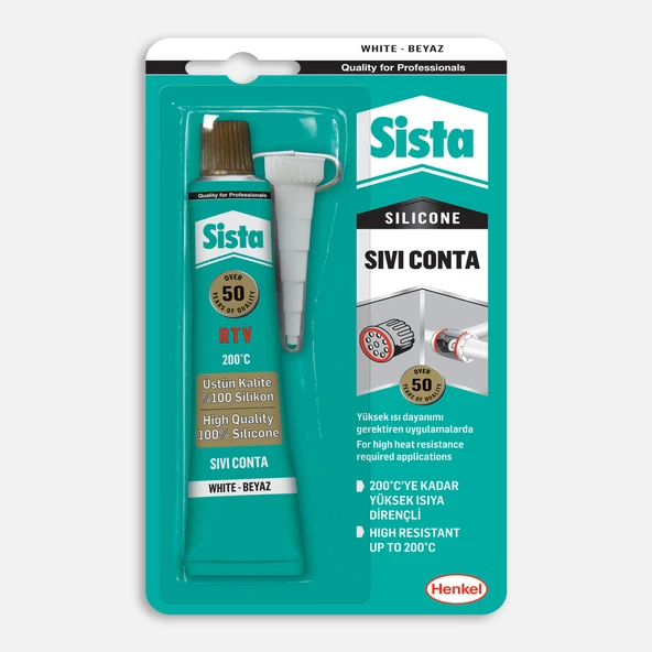 Sista RTV Silikon Sıvı Conta Beyaz 50 gr (5'li Paket) ürün görseli 1