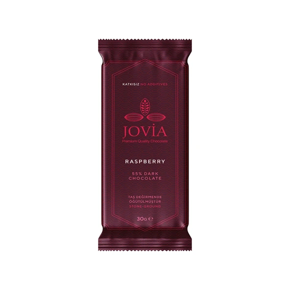 Jovia Premium %55 Bitter Frambuazlı Çikolata 30 G (8'li Paket) ürün görseli 1