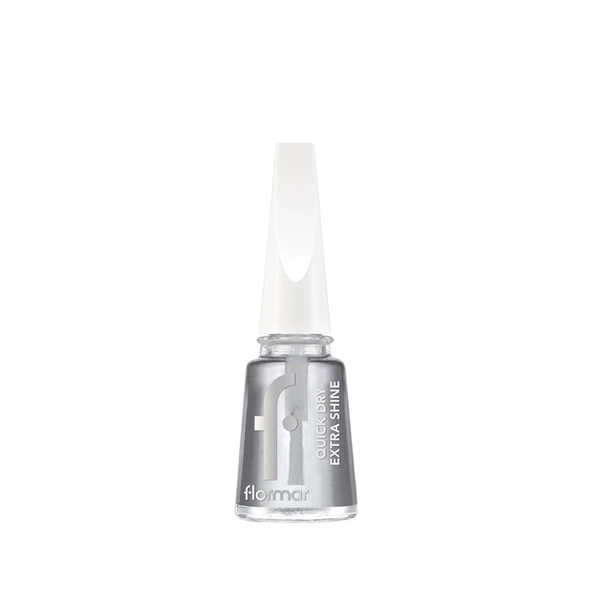 Flormar Quick Dry Extra Shine Hızlı Kurutan Yoğun Parlak Son Kat Tırnak Cilası - 000 Transparent (5'li Paket) ürün görseli 1