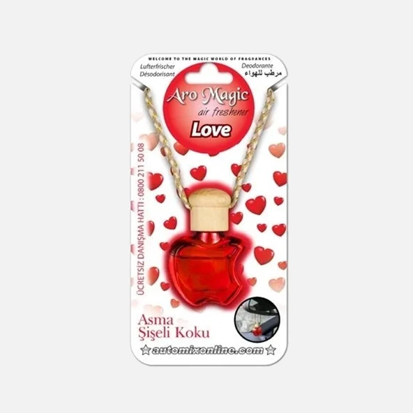 Automix Aromagic Şişeli Asma Koku Love (6'li Paket) ürün görseli 1