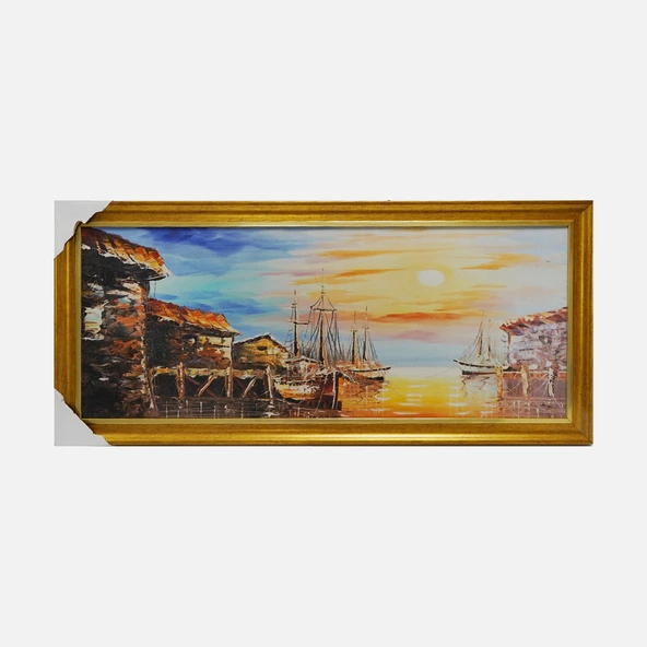 Mina Art Çerçeveli Linen Baskı Tablo 50x110 cm ürün görseli 1