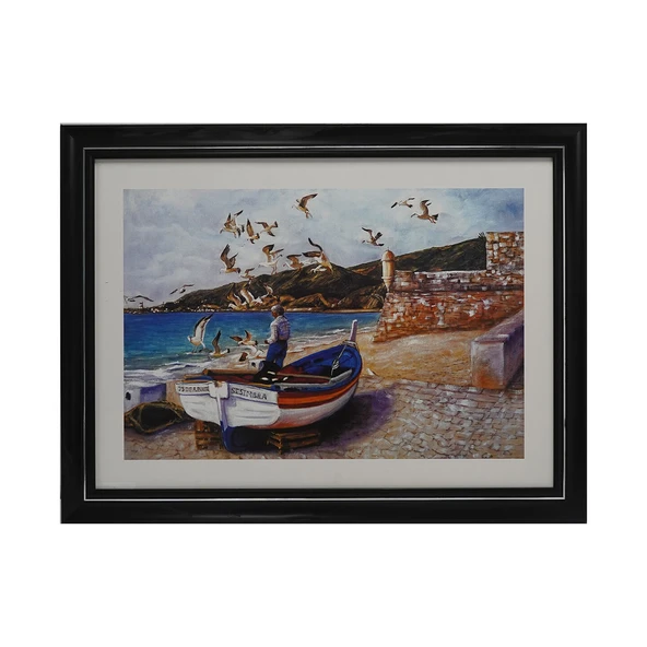 Mina Art Çerçeveli Linen Baskı Tablo 60x80 cm ürün görseli 1