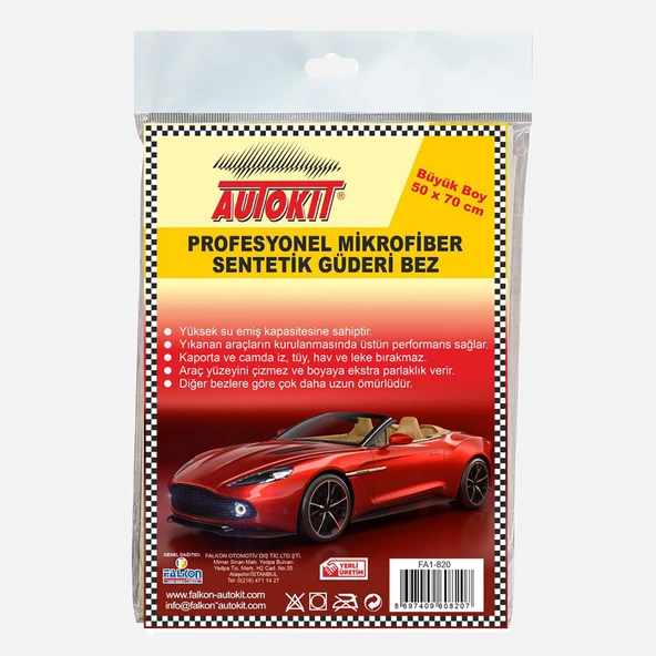 Autokit Sentetik Güderi Bez 50x70 cm (6'li Paket) ürün görseli 1
