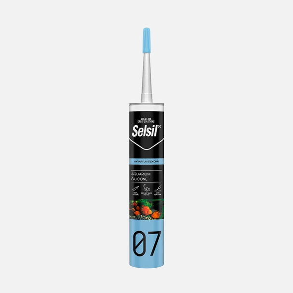 Selsil Akvaryum Silikonu 07 Şeffaf 280 ML (5'li Paket) ürün görseli 1