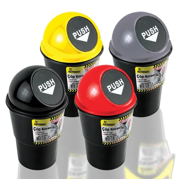 Automix Bardaklık Tip Araç İçi Çöp Kutusu (4'li Paket) ürün görseli 1