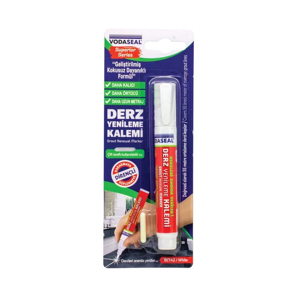 Vodaseal Derz Yenileme Kalemi Beyaz (6'li Paket) ürün görseli 1