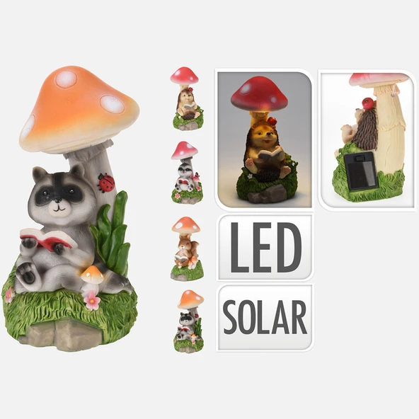 Dekoratif Hayvan ve Mantar Figürlü Led Solar (5'li Paket) ürün görseli 1
