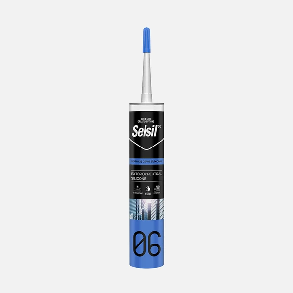 Selsil Nötr Dış Cephe Silikonu Antrasit Gri 300 ML (4'li Paket) ürün görseli 1