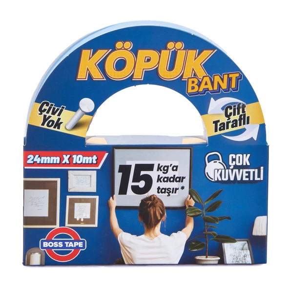 Boss Tape Solvent Akrilik Köpük Montaj Bandı-Mavi (5'li Paket) ürün görseli 1
