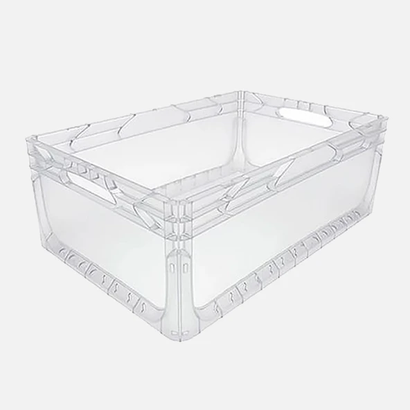 Magic Kombo Euronorm Kapali Saklama Kabi Şeffaf 60x40x22cm (3'li Paket) ürün görseli 1