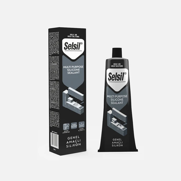 Selsil Genel Amaçlı Tüp Silikon Şeffaf 50 ML (7'li Paket) ürün görseli 1