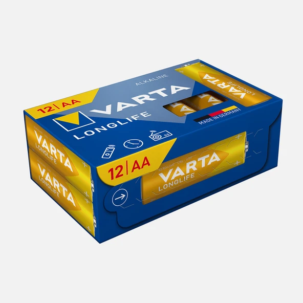 Varta Longlife AA Cube 12 Alkain Pil (6'li Paket) ürün görseli 1
