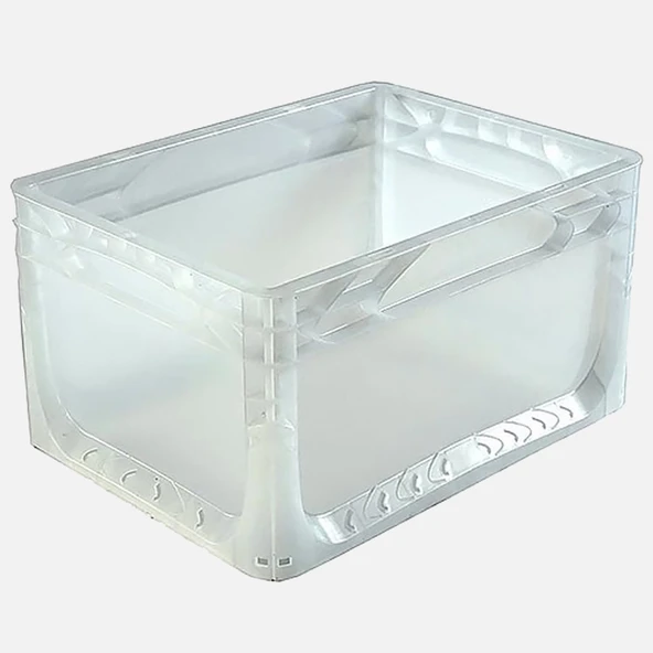 Magic Kombo Euronorm Kapali Saklama Kabi Şeffaf 40x30x22cm (2'li Paket) ürün görseli 1