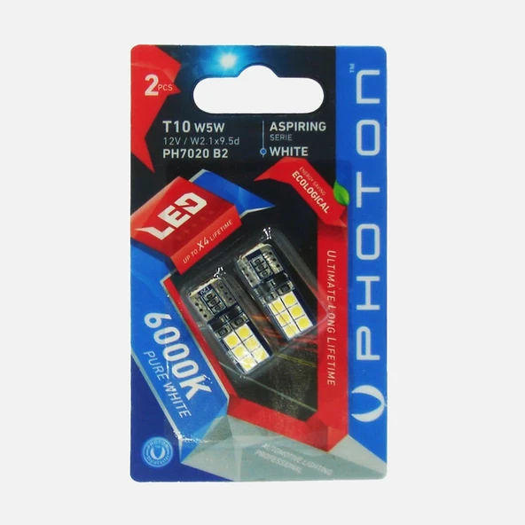 Photon T10 W5W  6-6Led Ampul 2'li (3'li Paket) ürün görseli 1