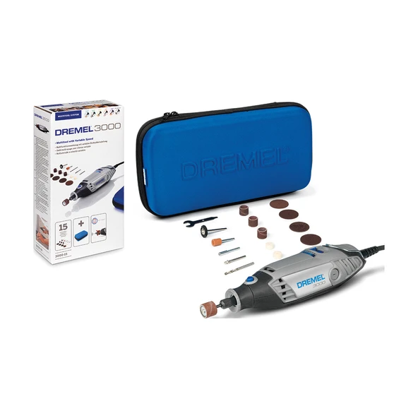 Dremel 3000 F0133000JC 130W 15 Parça Aksesuarlı Çok Amaçlı El Motoru ürün görseli 1