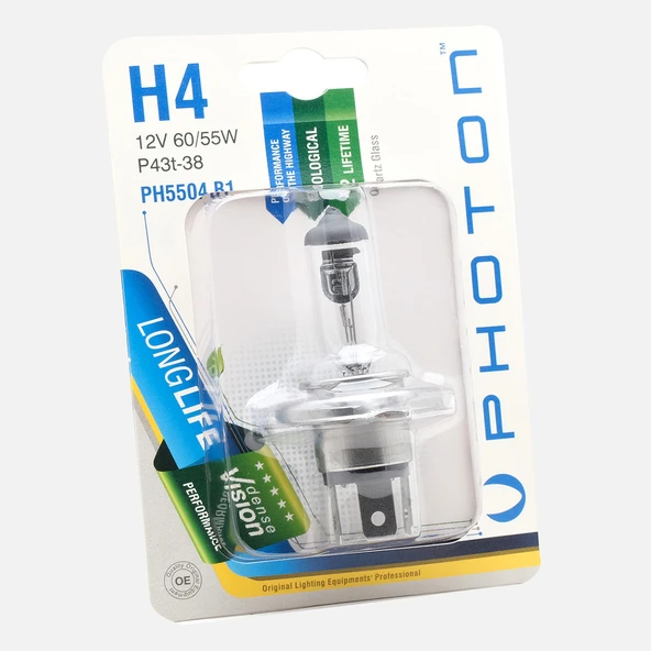 Photon Ampul H4 12V 60/55W Tekli (3'li Paket) ürün görseli 1