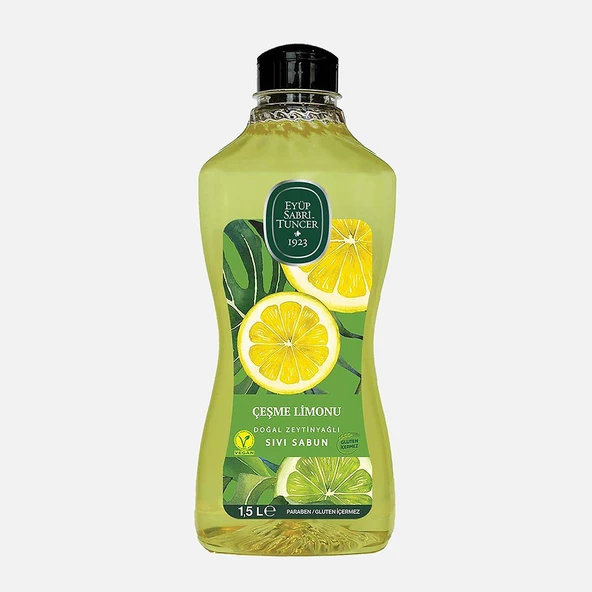 Eyüp Sabri Tuncer Çeşme Limonu Zeytinyağlı Sıvı Sabun 1,5L (3'li Paket) ürün görseli 1