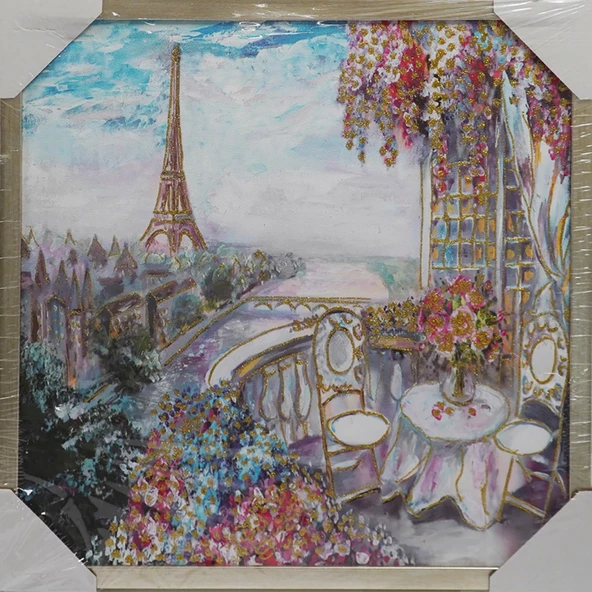 Mina Art İşlemeli Kanvas Tablo 52x52 cm ürün görseli 1