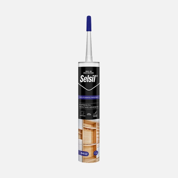 Selsil D4 Hızlı PU Montaj Yapıştırıcı (4'li Paket) ürün görseli 1