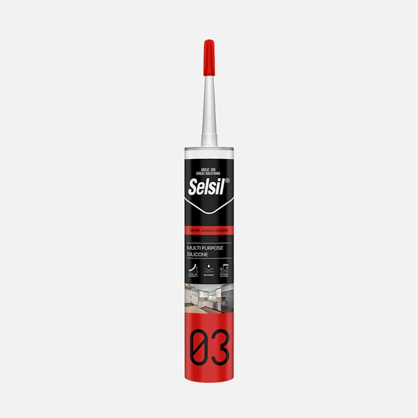 Selsil Genel Amaçlı Silikon 03 Kahverengi Ral 8028 280 ML (6'li Paket) ürün görseli 1