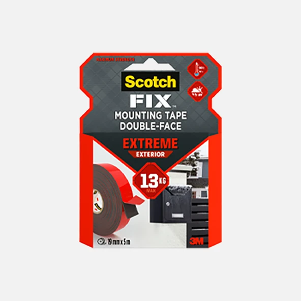 Scotch Extra Güçlü Montaj Bandı Scotch 19mm x 5m (5'li Paket) ürün görseli 1