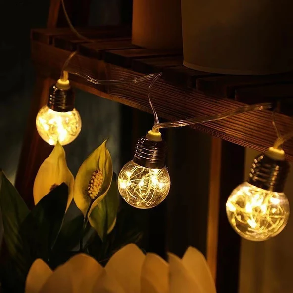 Solar Ampul 10'Lu Zincir (2'li Paket) ürün görseli 1