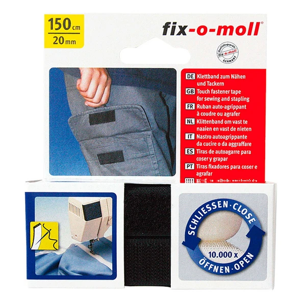 Fix-o-moll Cırtbant Dikmek İçin Siyah (4'li Paket) ürün görseli 1