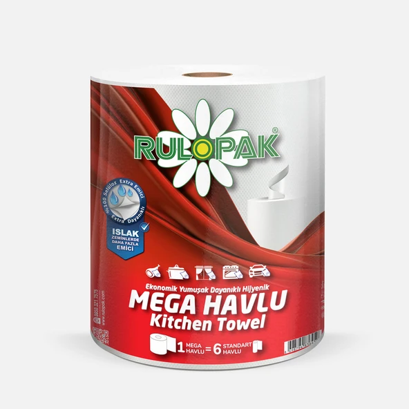 Rulopak Tombul Havlu Tek Rulo (5'li Paket) ürün görseli 1