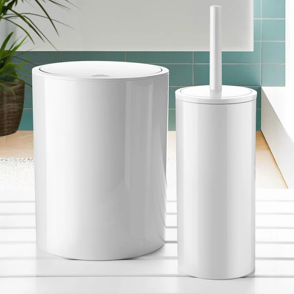 Primanova Flores 2'li Banyo Seti Beyaz (2'li Paket) ürün görseli 1