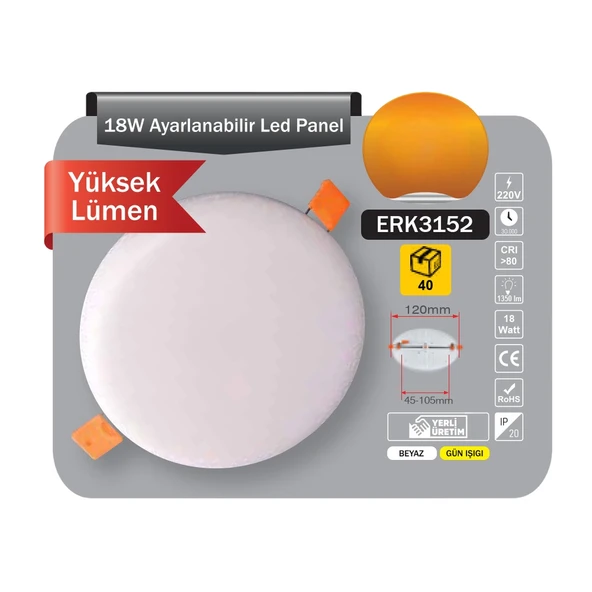 Tek-İş 10 W Beyaz Tekli Sıva Altı Gömme Led Spot (2'li Paket) ürün görseli 1