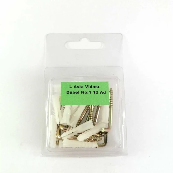 Bijonsan  L Askı Vidası+Dübel No1 (7'li Paket) ürün görseli 1