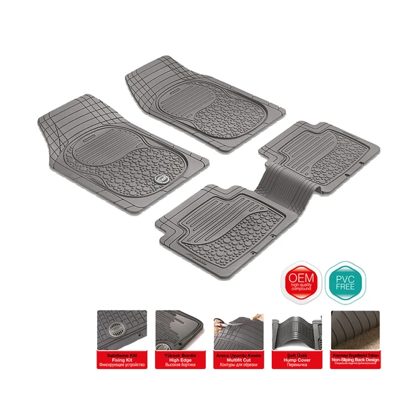 Pufı Bubble Hb Universal Kauçuk Paspas gri (2'li Paket) ürün görseli 1