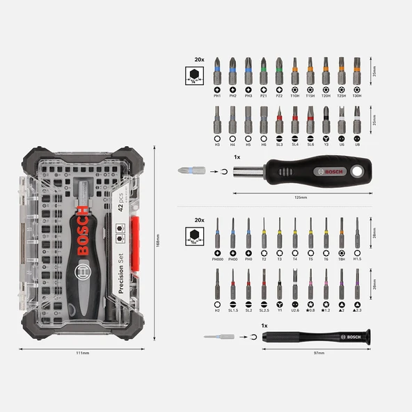 Bosch 42 Parça Vidalama Ucu Seti ürün görseli 1