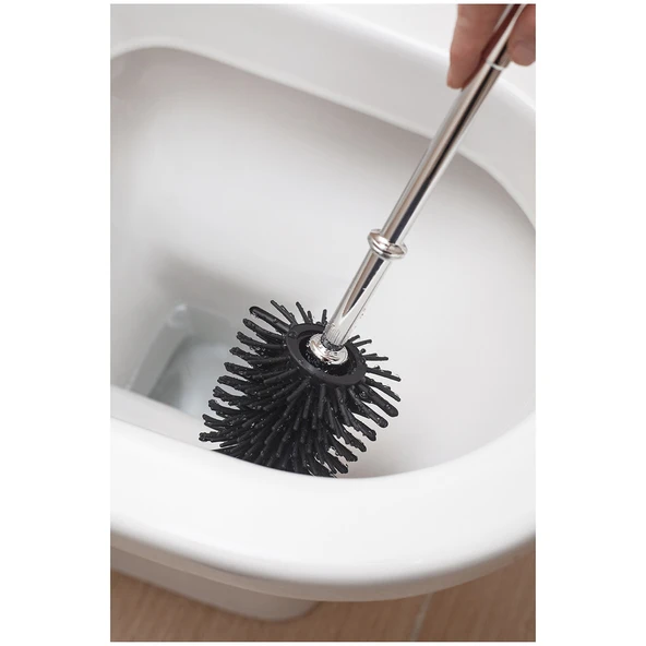 Primanova Ø85 mm Yedek Silikon Wc Fırça - Siyah (5'li Paket) ürün görseli 1