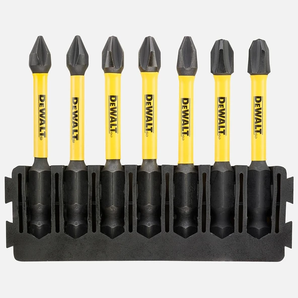 Dewalt DT70818-QZ Flextorq 7 parça 57 mm Philips(ph1,ph2,ph3) Bits Uç seti (2'li Paket) ürün görseli 1