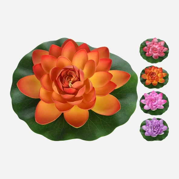 Yapay Nilüfer Çiçeği (2'li Paket) ürün görseli 1