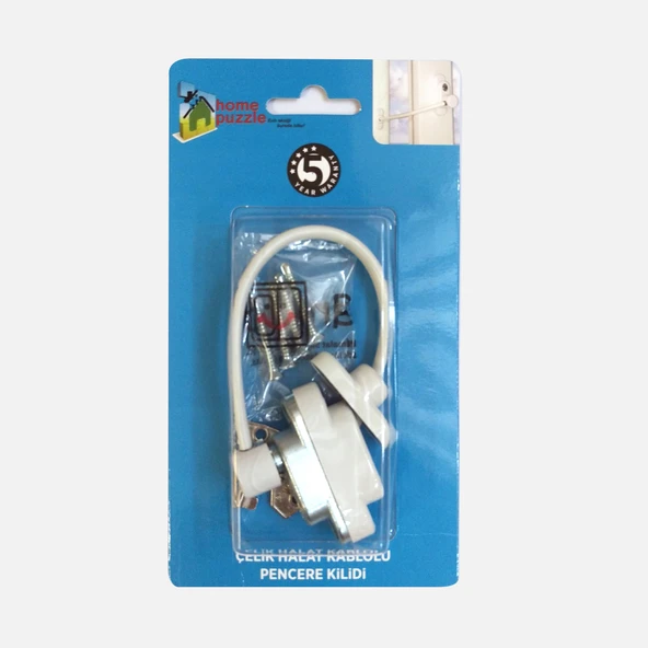 Home Puzzle Çelik Halat Kablolu Pencere Kilidi (5'li Paket) ürün görseli 1
