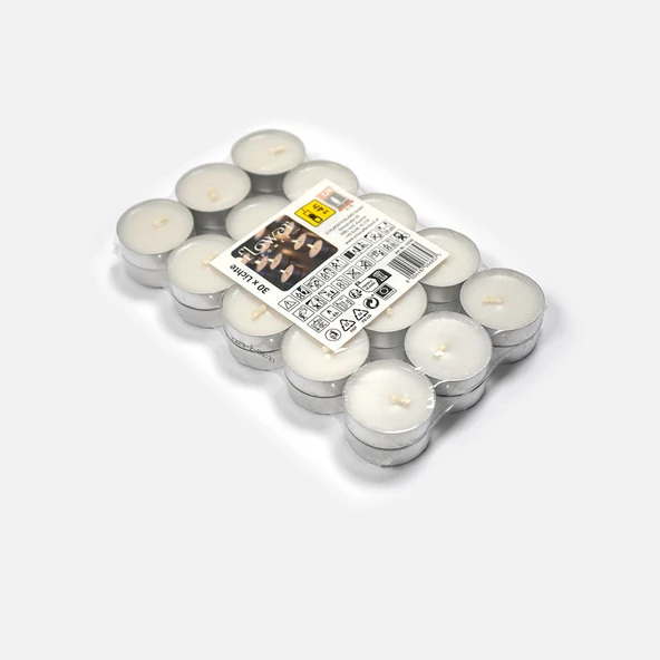 Tealight 30'lu Mum Seti Beyaz (5'li Paket) ürün görseli 1