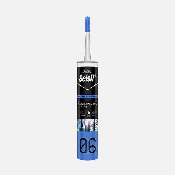 Selsil Nötr Dış Cephe Silikonu Beyaz 300 ML (4'li Paket) ürün görseli 1