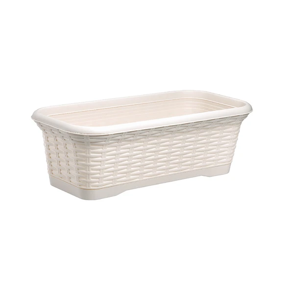 Üçsan Rattan Hasır Balkon Saksısı 55 cm (2'li Paket) ürün görseli 1