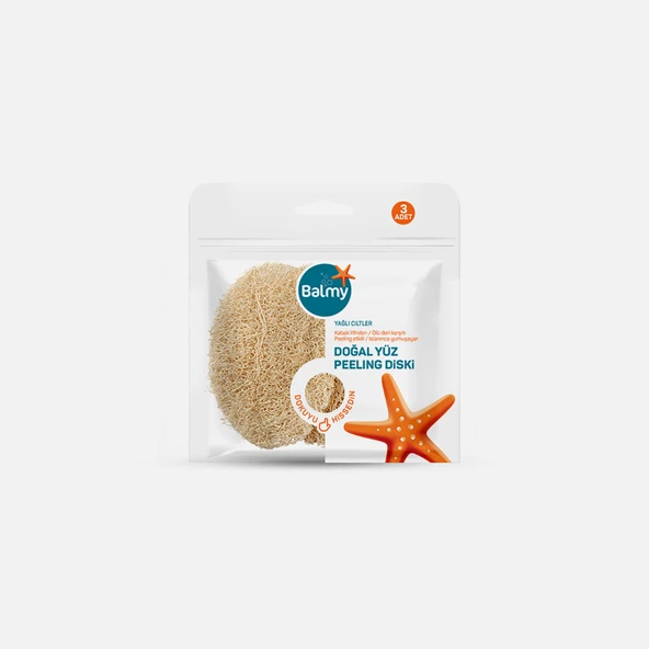 Balmy Doğal Kabak 3’lü Yüz Peeling Diski (5'li Paket) ürün görseli 1