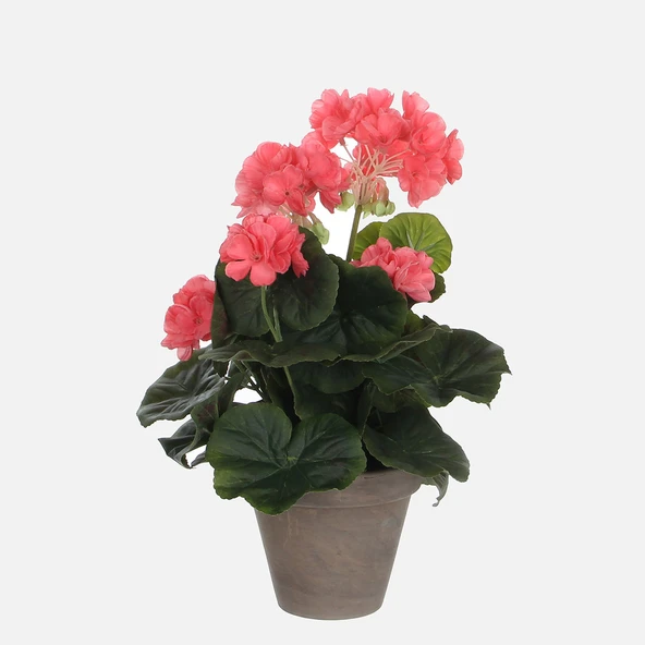Saksıda Sardunya Yapay Çiçek Turuncu ürün görseli 1